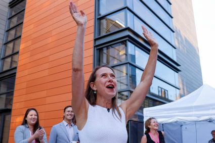 FILE PHOTO: NASDAQ opening bell at the headquarters of DNA tech company 23andMe in Sunnyvale