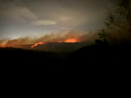 The Deep Woods Fire burns in Polk County