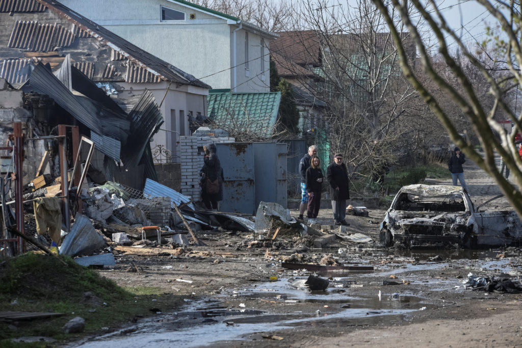 Aftermath of a Russian drone attack in Dnipro