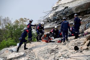 Aftermath of a strong earthquake, in Mandalay