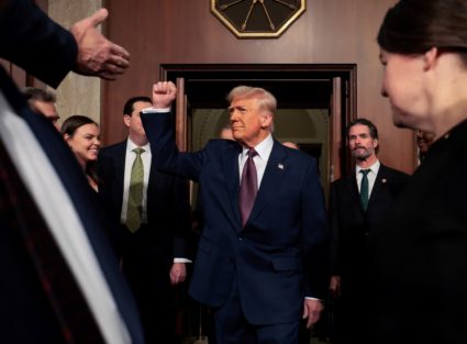 U.S. President Trump delivers a speech to a joint session of Congress