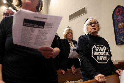 Vigil for death row inmate Brad Sigmon on the eve of his execution, in Columbia, South Carolina