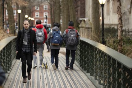Kaveh Madani, a Rice Senior Fellow at the MacMillan Center for International and Area Studies, walks through campus at Yal...