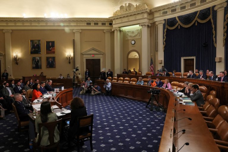 House Intelligence Committee hearing about worldwide threats, on Capitol Hill in Washington