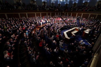 U.S. President Trump delivers a speech to a joint session of Congress