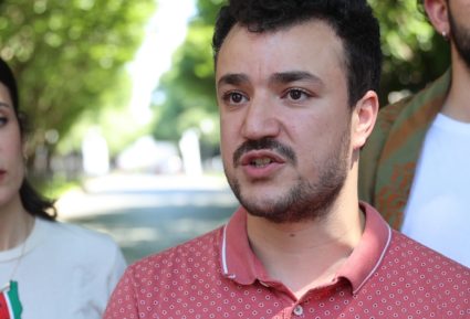 New encampment at Columbia: Pro-Palestinian protesters at Columbia University hold a press briefing
