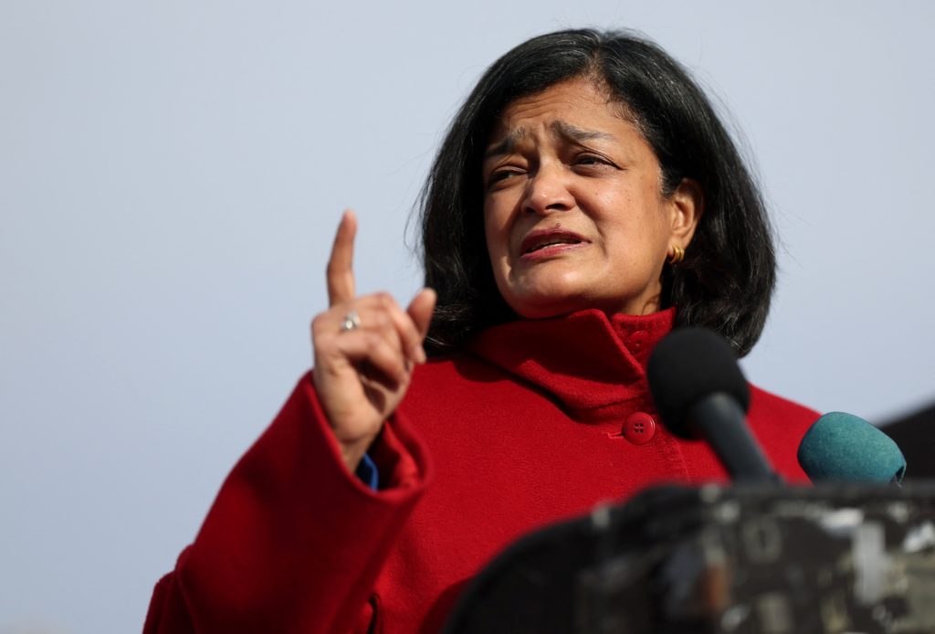 Democrats hold a press conference about border negotiations as the partial government shutdown looms in Washington, U.S.