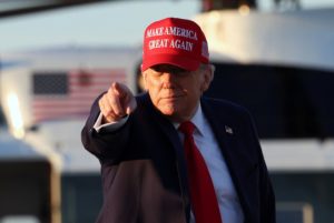 U.S. President Donald Trump departs Washington from Joint Base Andrews in Maryland