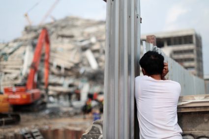Aftermath of strong earthquake, in Bangkok