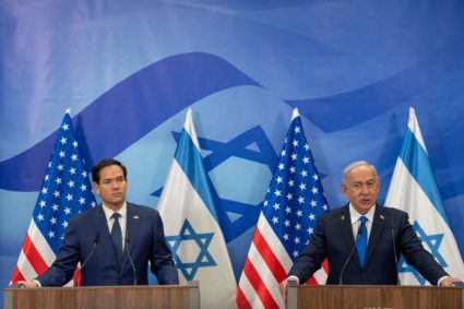 FILE PHOTO: U.S. Secretary of State Marco Rubio and Israeli Prime Minister Benjamin Netanyahu in Jerusalem