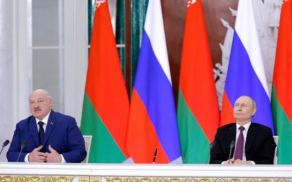 Russia's President Putin and Belarus' President Lukashenko meet in Moscow
