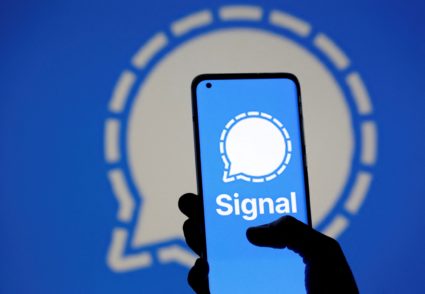 FILE PHOTO: Photo illustration of Signal messaging app