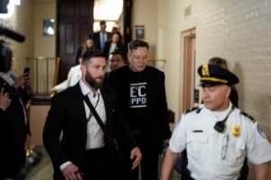 Elon Musk meets with House Republicans to discuss the Department of Government Efficiency (DOGE) on Capitol Hill in Washin...