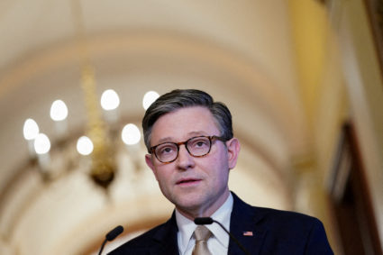 FILE PHOTO: FILE PHOTO: Israeli Prime Minister Netanyahu meets with U.S. House Speaker Johnson at Capitol in Washington