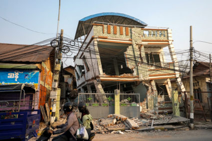 Aftermath of a strong earthquake, in Amarapura