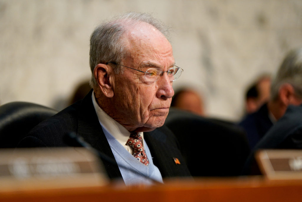 FILE PHOTO: US Senator Chuck Grassley is seen in Washington