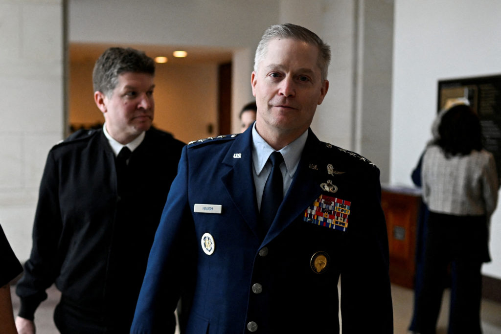 FILE PHOTO: Senate Appropriations Defense Subcommittee hearing on U.S. President Biden's proposed budget request for the C...