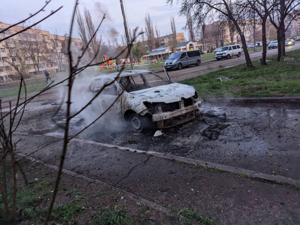 Aftermath of a Russian missile strike in Kryvyi Rih