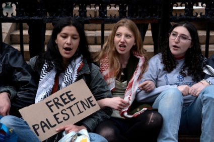 FILE PHOTO: Protest to denounce the arrest of Mahmoud Khalil in New York City