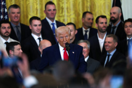 U.S. President Trump honors the Los Angeles Dodgers in Washington