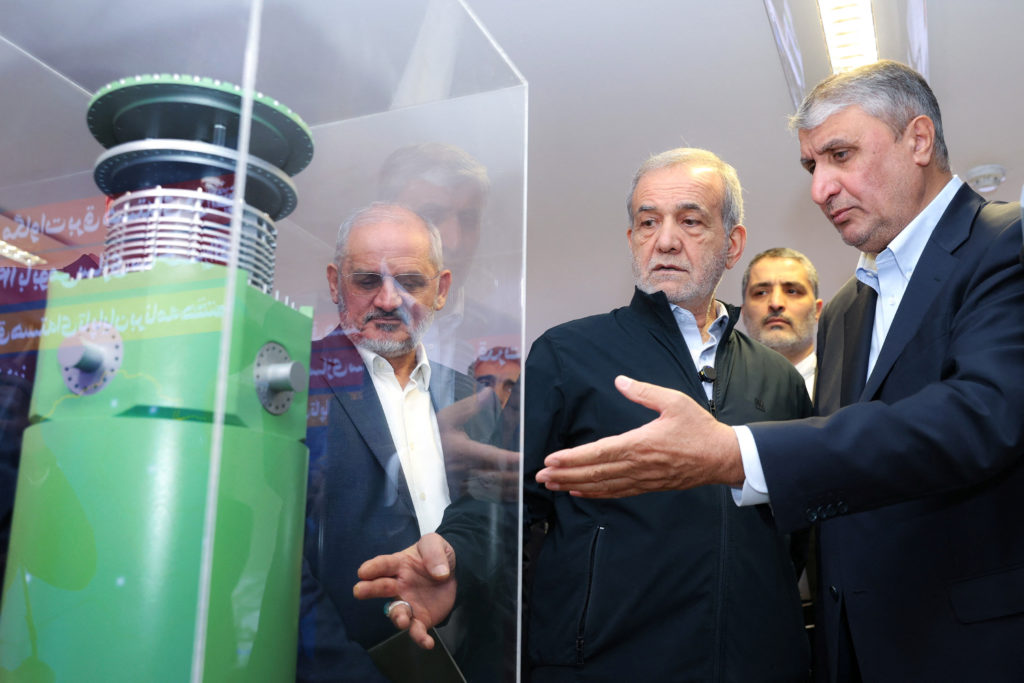 Iran's President Masoud Pezeshkian visits Iran's nuclear achievements exhibition in Tehran