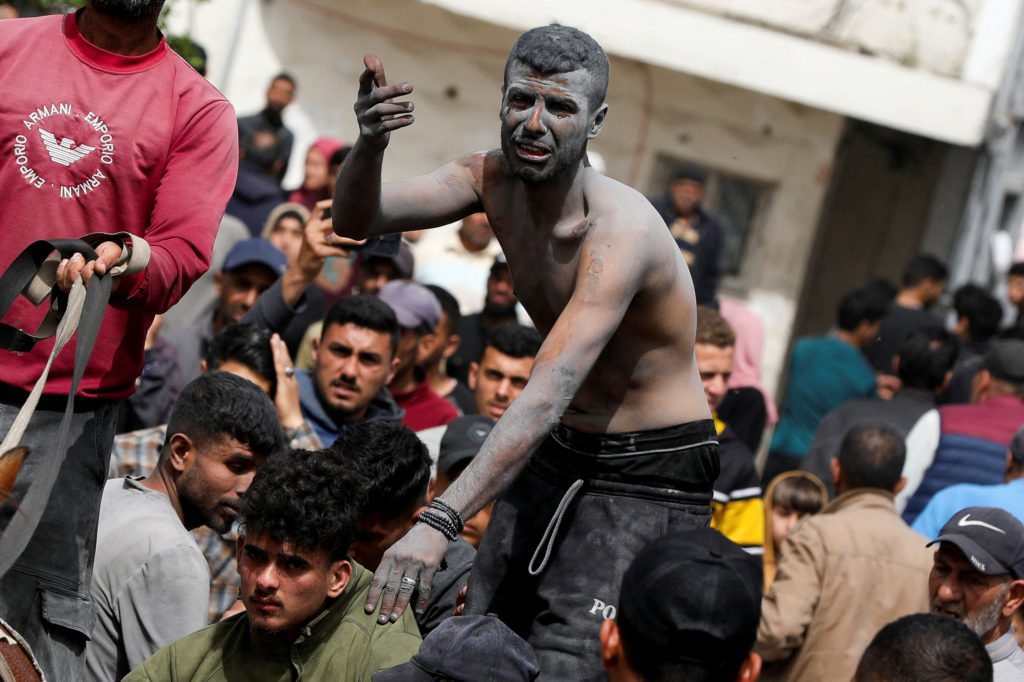 Aftermath of an Israeli strike in Gaza City