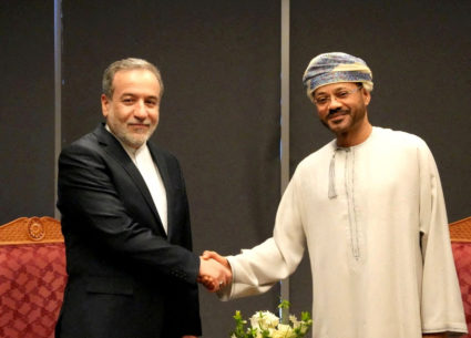 Iranian Foreign Minister Abbas Araghchi meets with Omani Foreign Minister Sayyid Badr Albusaidi, in Muscat
