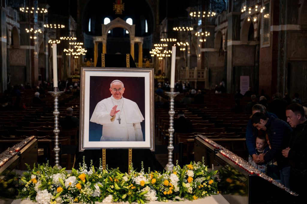 Catholics in the UK attend church following the death of Pope Francis