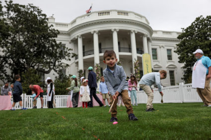 U.S. President Trump attends the annual White House Easter Egg Roll