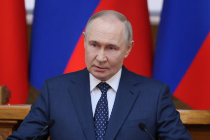 Russian President Putin addresses Council of Legislators in Saint Petersburg
