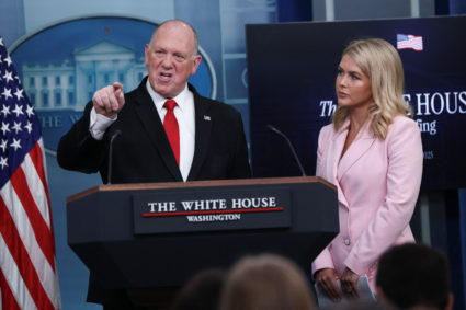 White House Press Secretary Leavitt holds a press briefing at the White House