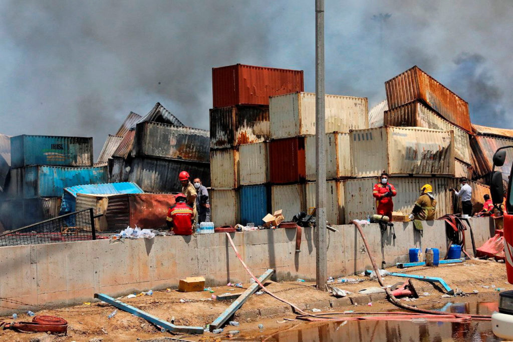 Explosion at the Shahid Rajaee port in Bandar Abbas