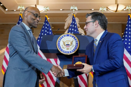 Congressional Gold Medal is presented to "Six Triple Eight" of World War II, in Washington