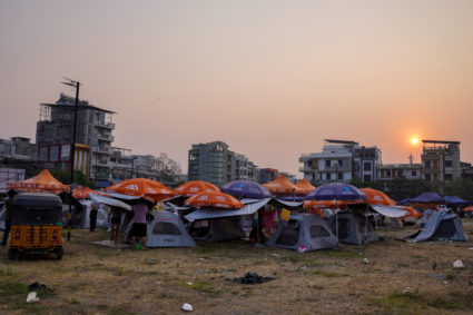 Aftermath of a strong earthquake, in Mandalay