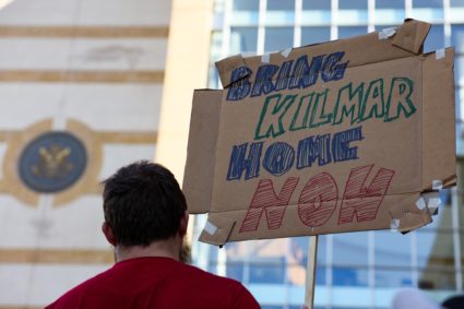 Hearing in the case related to Kilmar Abrego Garcia, the Salvadoran man who was deported without due process, in Greenbelt