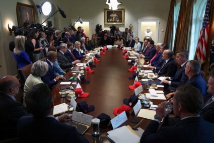 U.S. President Trump holds cabinet meeting at the White House in Washington