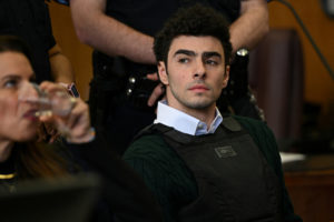FILE PHOTO: Luigi Mangione, the suspect in the killing of UnitedHealth Group chief executive Brian Thompson, appears in Ma...