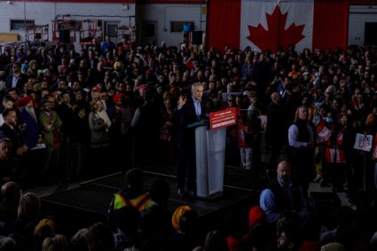 Canada’s Prime Minister Carney campaigns in Mississauga, Ontario