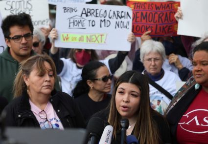 Hearing in the case related to Kilmar Abrego Garcia, the Salvadoran man who was deported without due process, in Greenbelt