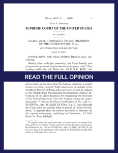 Read Justice Alito's dissent from late-night Supreme Court order