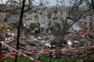 Aftermath of a Russian missile attack in Kyiv