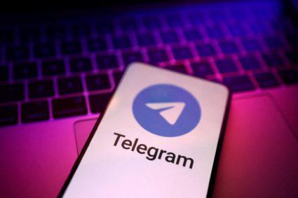 FILE PHOTO: Illustration shows Telegram app logo