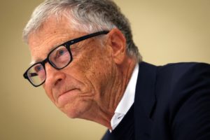 Bill Gates speaks during an interview with Reuters in New York City