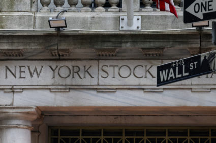 FILE PHOTO: NYSE Wall Street entrance in New York, U.S.
