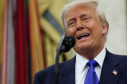 U.S. President Donald Trump makes a sports announcement at the White House in Washington