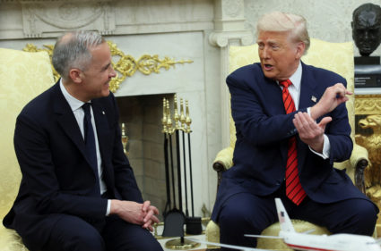 U.S. President Donald Trump meets Canadian Prime Minister Mark Carney in Washington