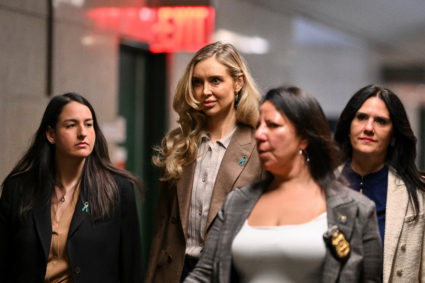 Alleged victim of Harvey Weinstein, Kaja Sokola arrives at Manhattan Criminal Court in New York