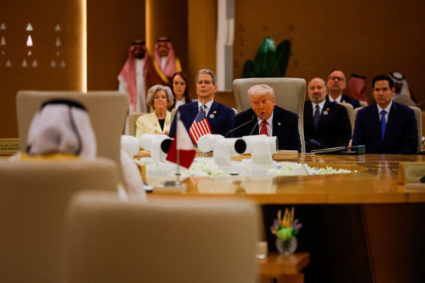U.S. President Trump attends a GCC summit, in Riyadh