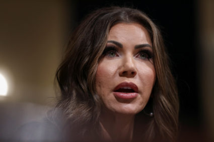 U.S. Secretary of Homeland Security Kristi Noem testifes before a House Homeland Security hearing, in Washington