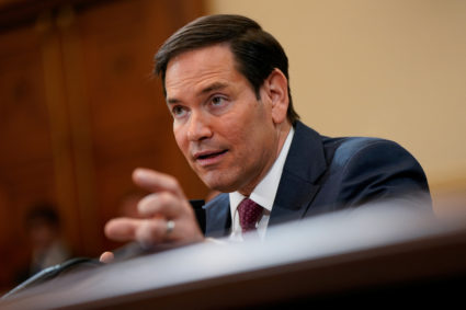U.S. Secretary of State Marco Rubio testifies at a House Foreign Affairs Committee hearing in Washington